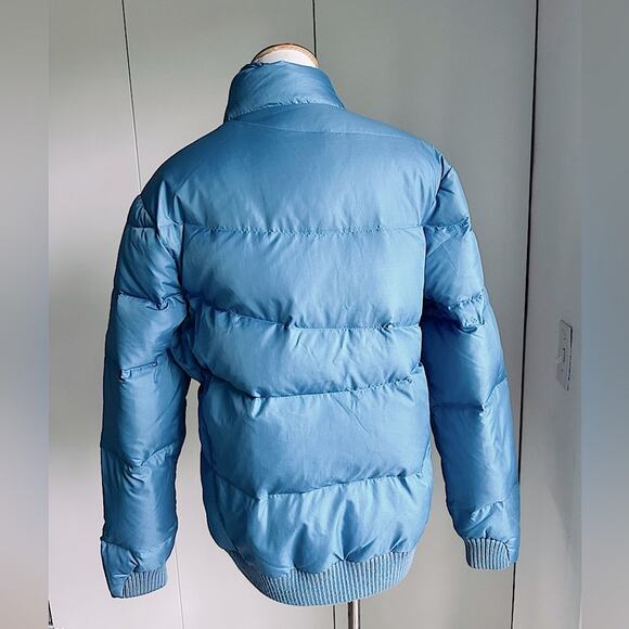 Woolrich Down Puffer Coat baby Blue Size Modern Large Vintage 90s - Picture 4 of 12